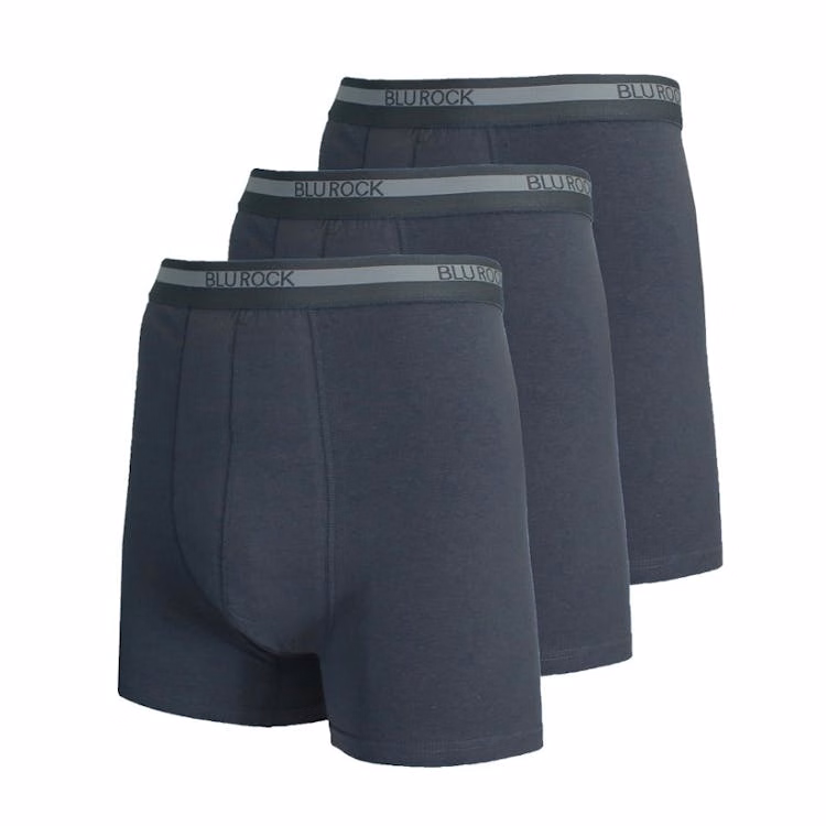 Men's Stretch Cotton Boxer Briefs - Charcoal Large 3 Pack