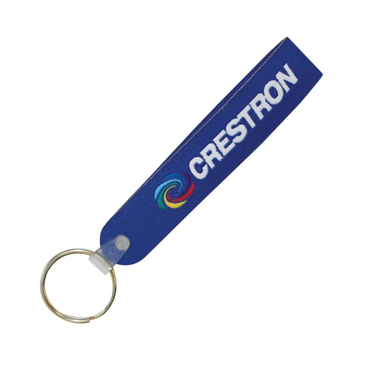 4" Woven Key Strap w/ Black Backing & Split Ring - "Elite" Weave 1