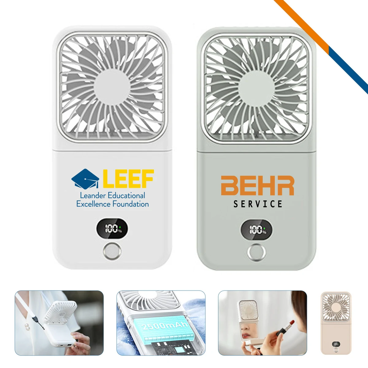 AirPalm 3in1 Foldable Mirror Handheld Fan 1