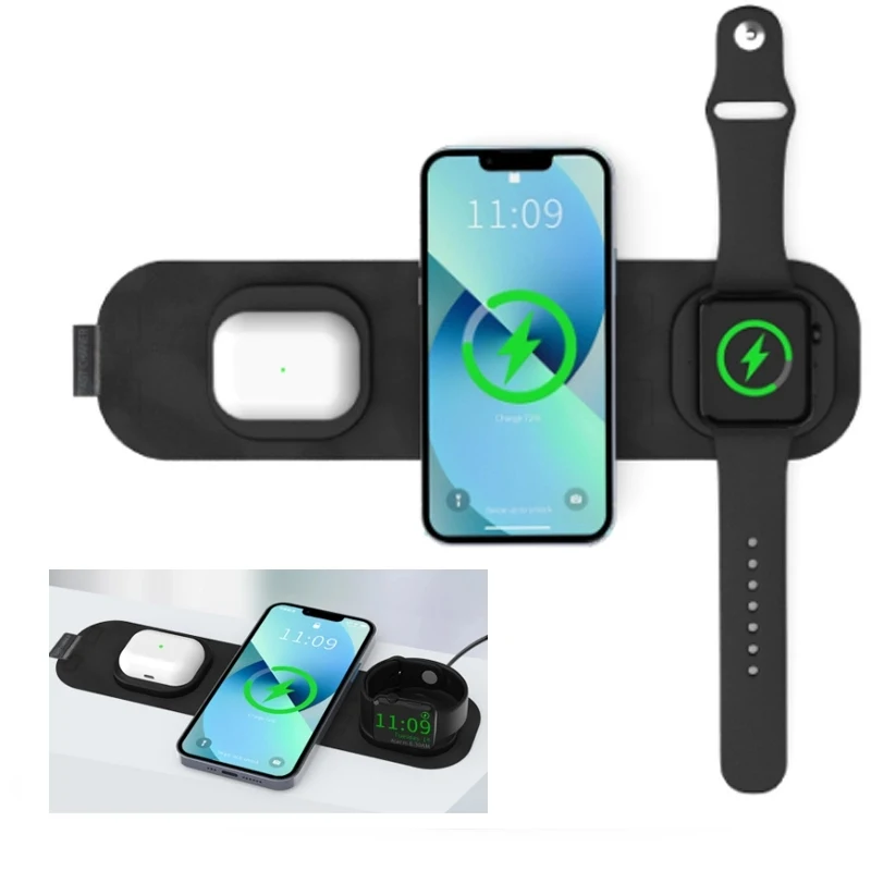 Magnetic 3 In 1 Wireless Charging 1