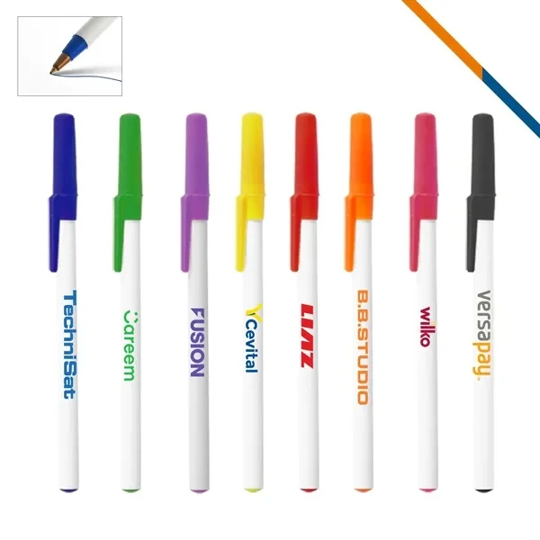 Custom Plastic Cap-Off Ballpoint Pen — Everyday Office & Corporate Gift 1