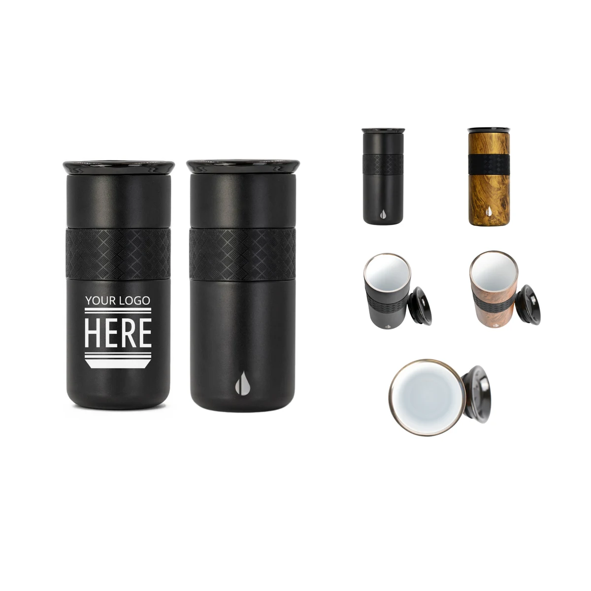 Elemental® Artisan Ceramic 16oz Stainless Steel Tumbler with Ceramic Lid 1