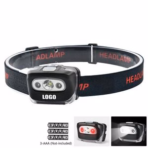 LED Headlamp Lightweight With Red Light Adjustable Headband