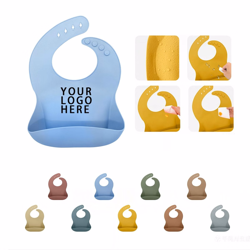Silicone Baby Bib With Pocket