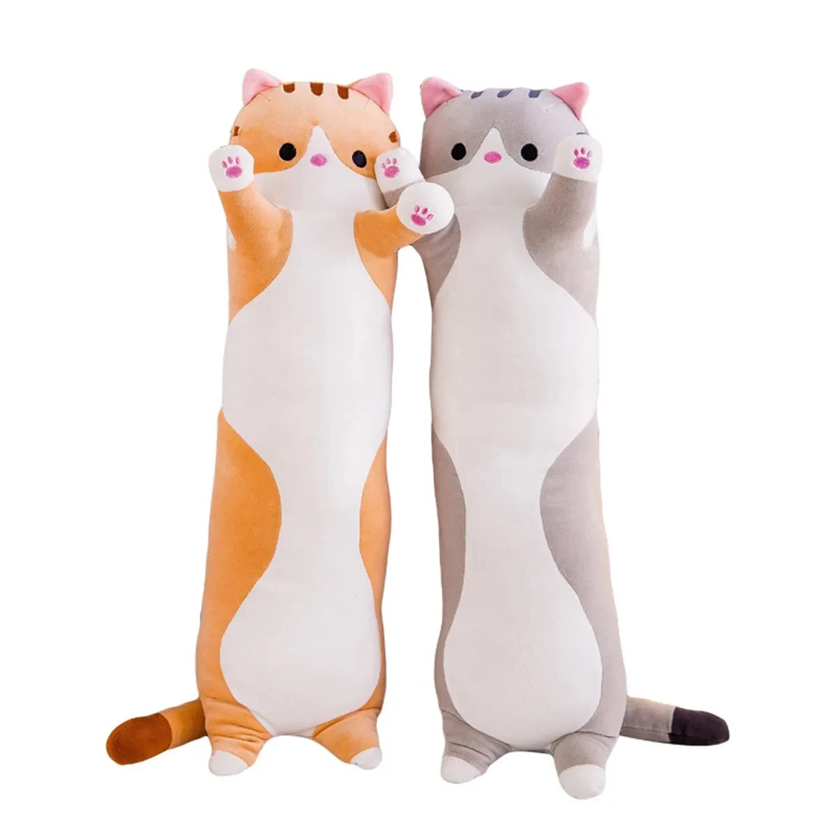 28in Long Cat Plush Body Pillow Animals Soft Plushies 1