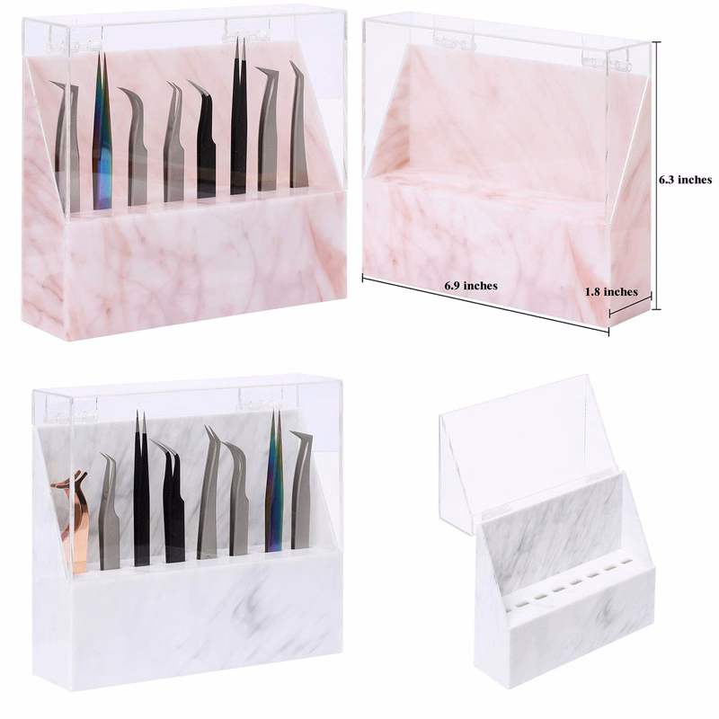 Dust-proof Tweezers Holder Eyelash Extensions Tweezers Stand Holder