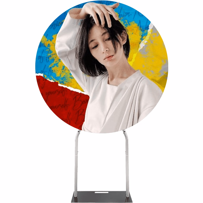 59" dia. x 87"h Round Backdrop Display - 1 Side - Fabric Only
