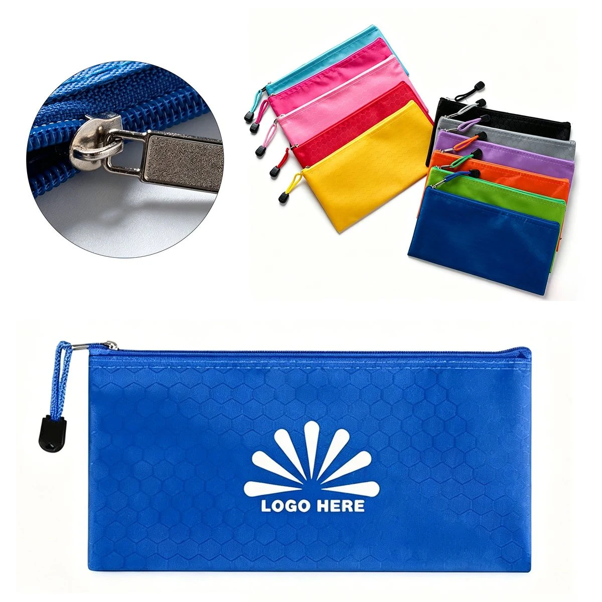 A6 Size Waterproof Zipper Bag with Custom Print 1