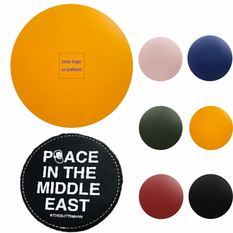 Leather Round Coaster Single