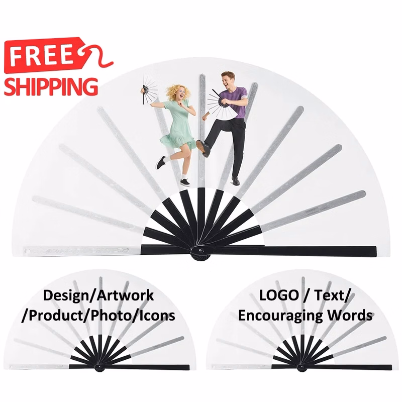 Bulk Custom Photo Text Dance Fans Wholesale Promotional