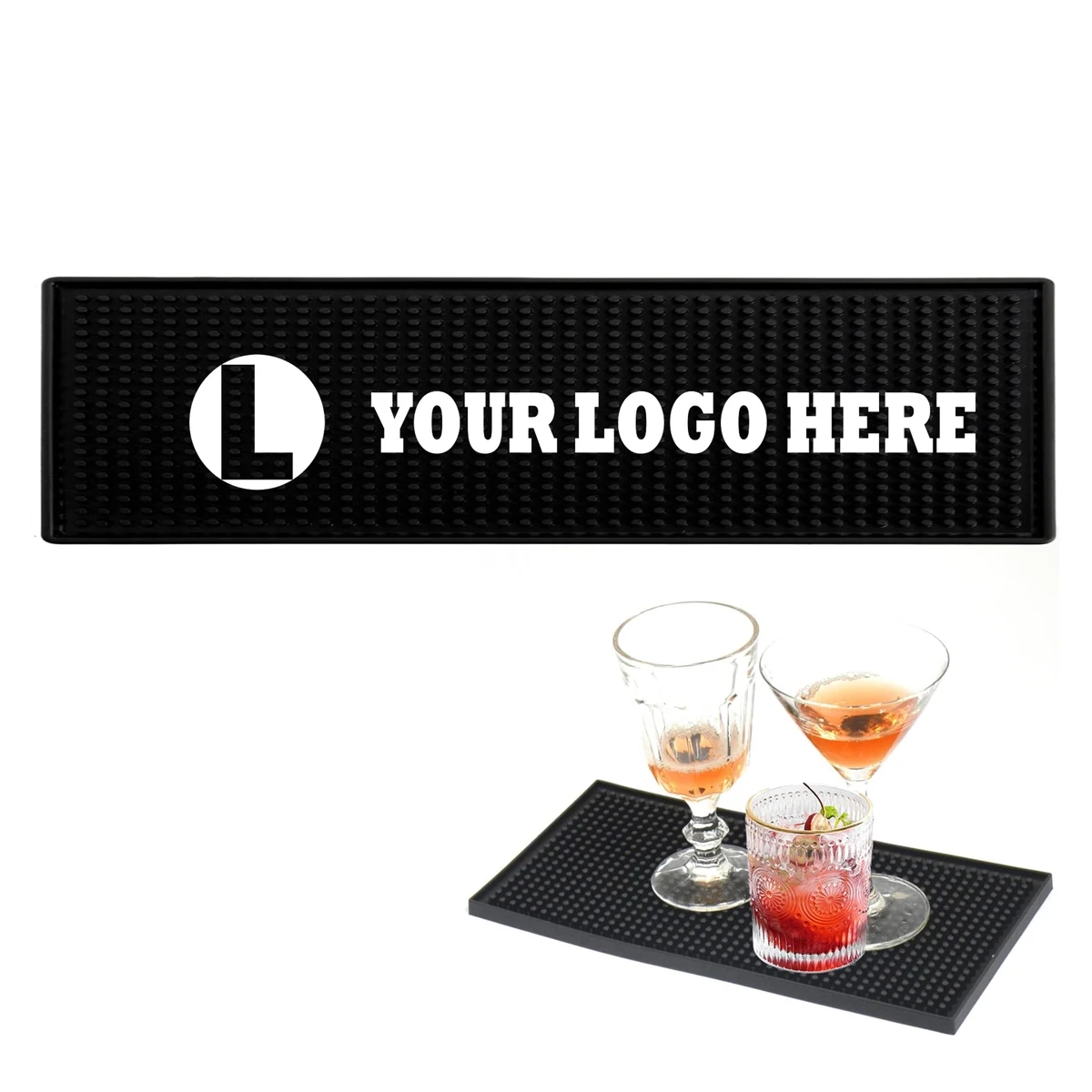 Heavy Duty Vinyl Bar Counter Rail Mat 20' x 3.5' 1