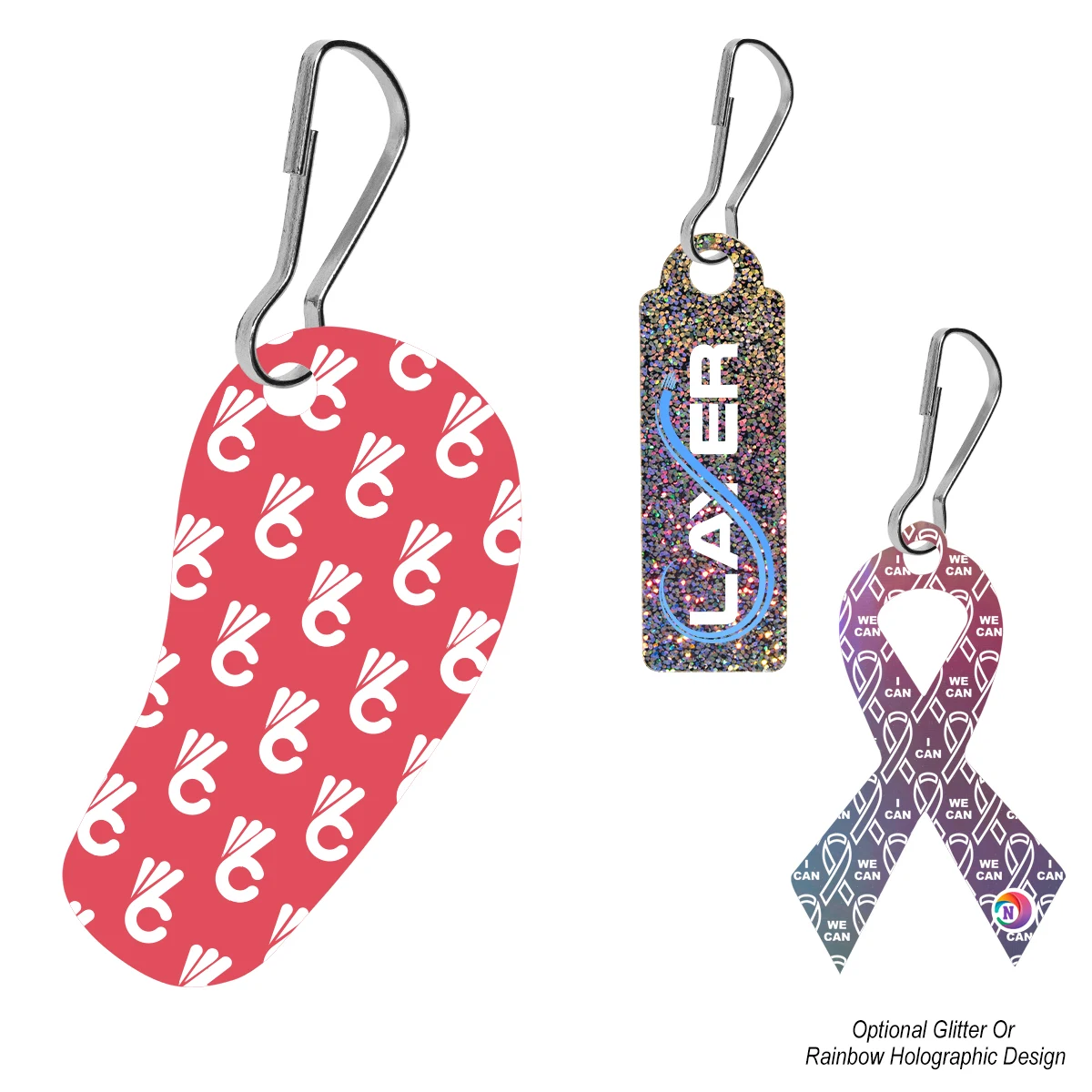 Acrylic Zipper Pull - Custom Shape 4" 1