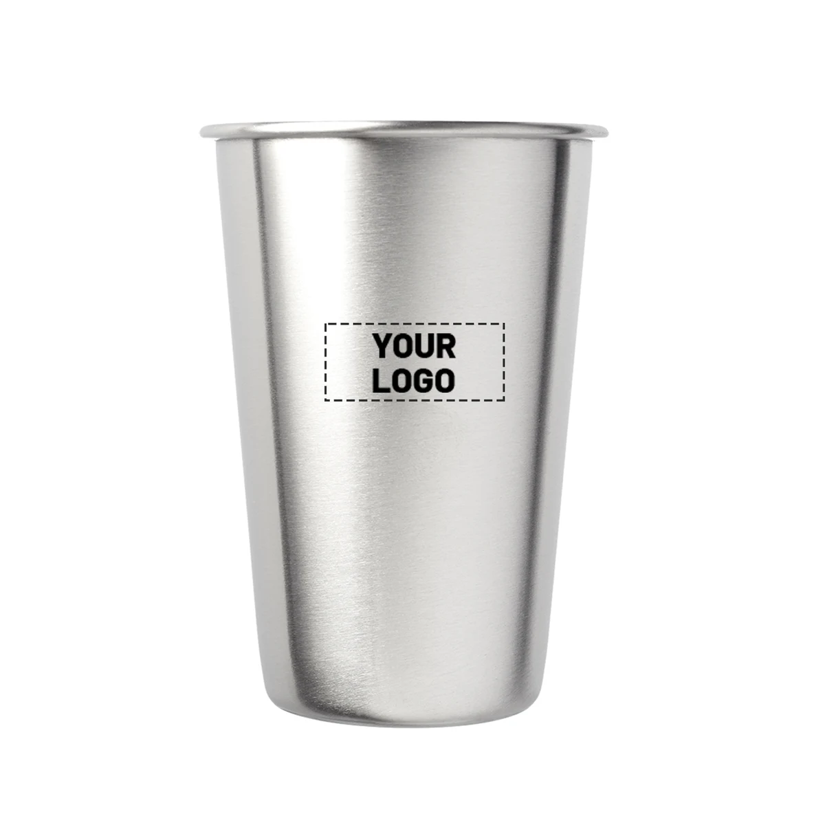 Single-wall Stainless Steel Mixing Glass, 16oz. 1