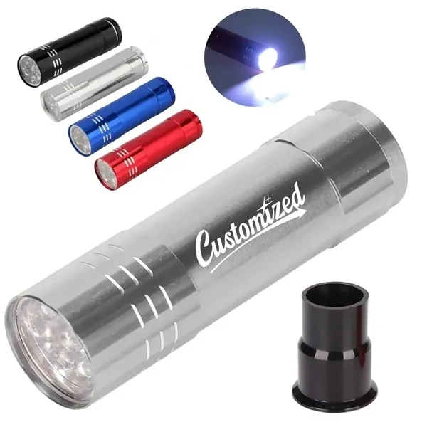 Custom Mini Compact LED Flashlight 4.2 Inch with Full-Color Branding — Emergency Promo 1