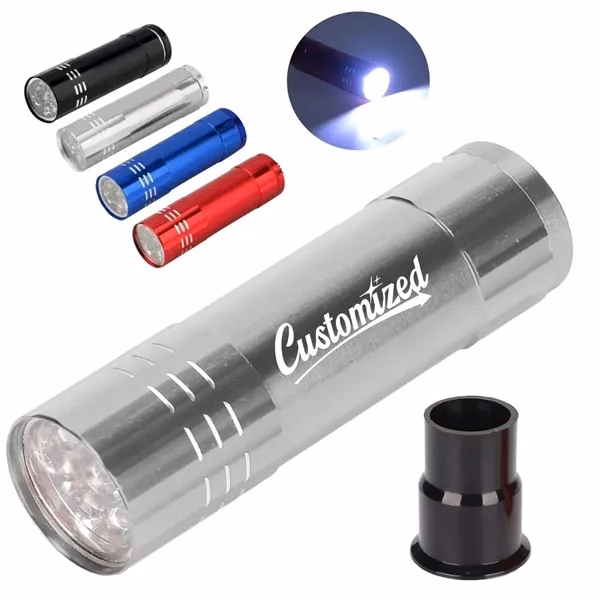 Custom Mini Compact LED Flashlight 4.2 Inch with Full-Color Branding — Emergency Promo