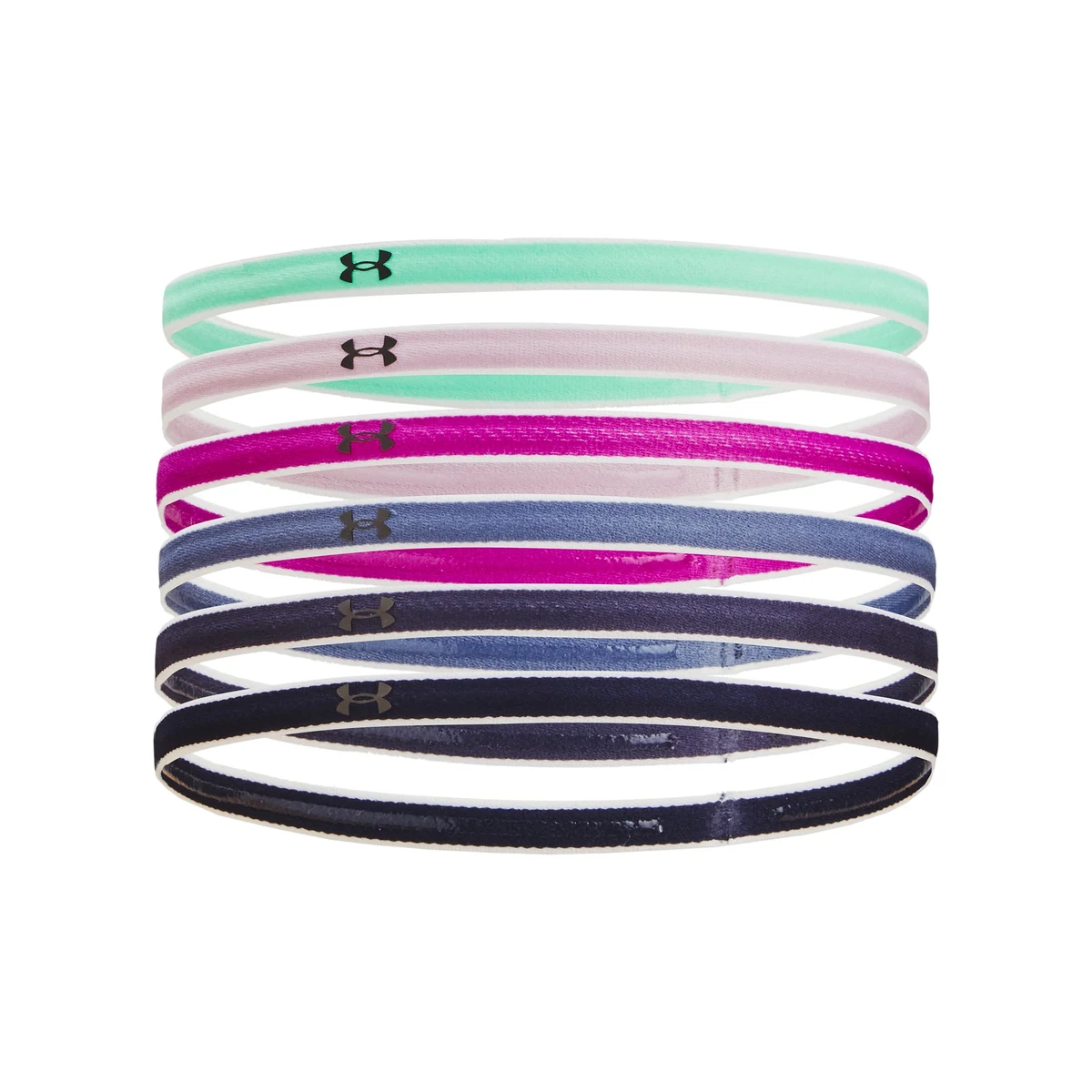 UA Mini Girls' 6-Pack Headbands 1
