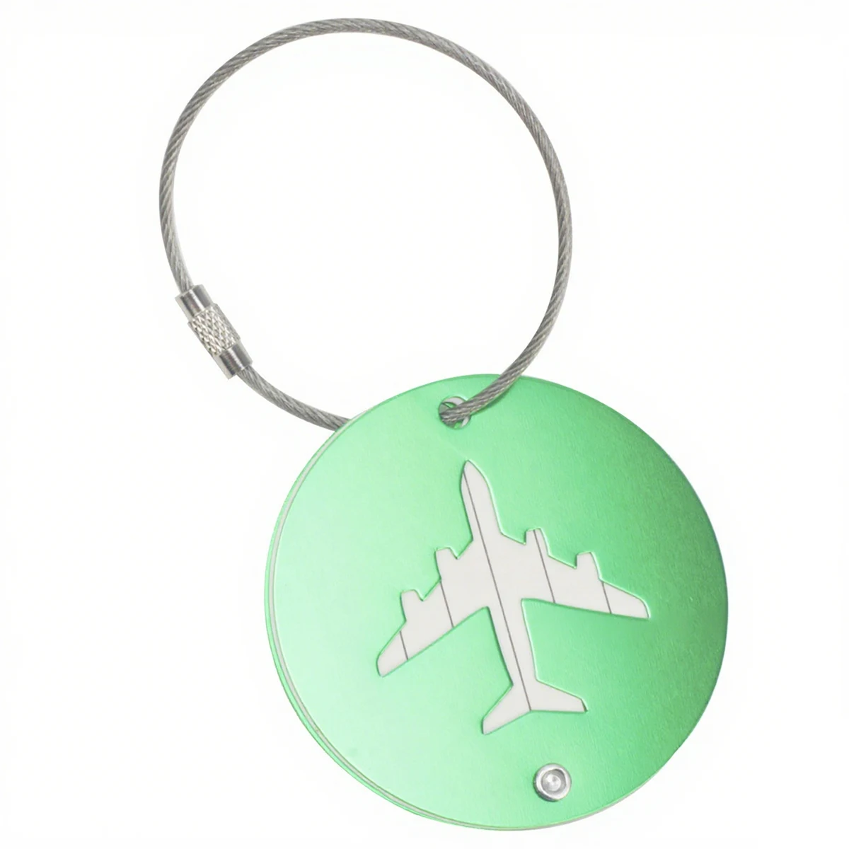 Round Aluminum Alloy Luggage Identification Tag 2.36" 1