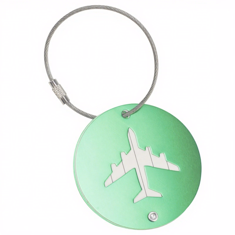 Round Aluminum Alloy Luggage Identification Tag 2.36"