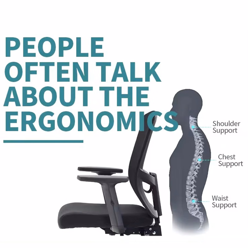 Ergonomic Work Chair with Wheels