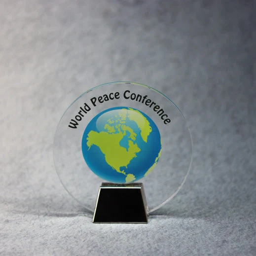 Acrylic Circle With Chrome Base 1