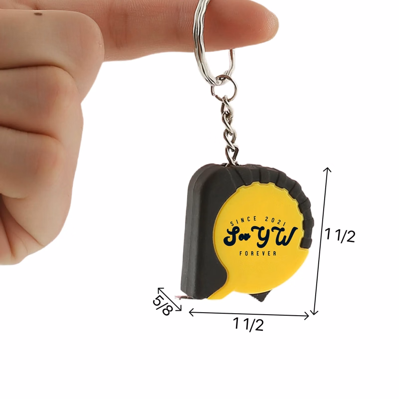 Mini Grip Tape Measure Key Chain