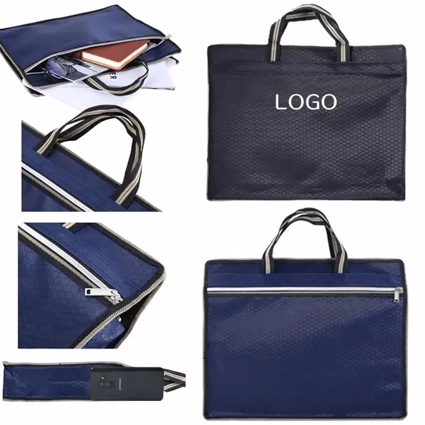 Fabric Zippered Document Tote Bag