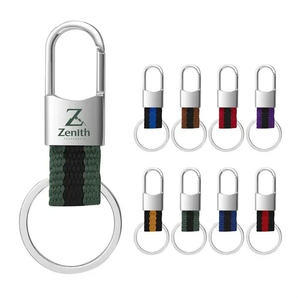 Custom Nylon Keychain with Spring Belt Clip — Compact Car Key Holder for On the Go 1