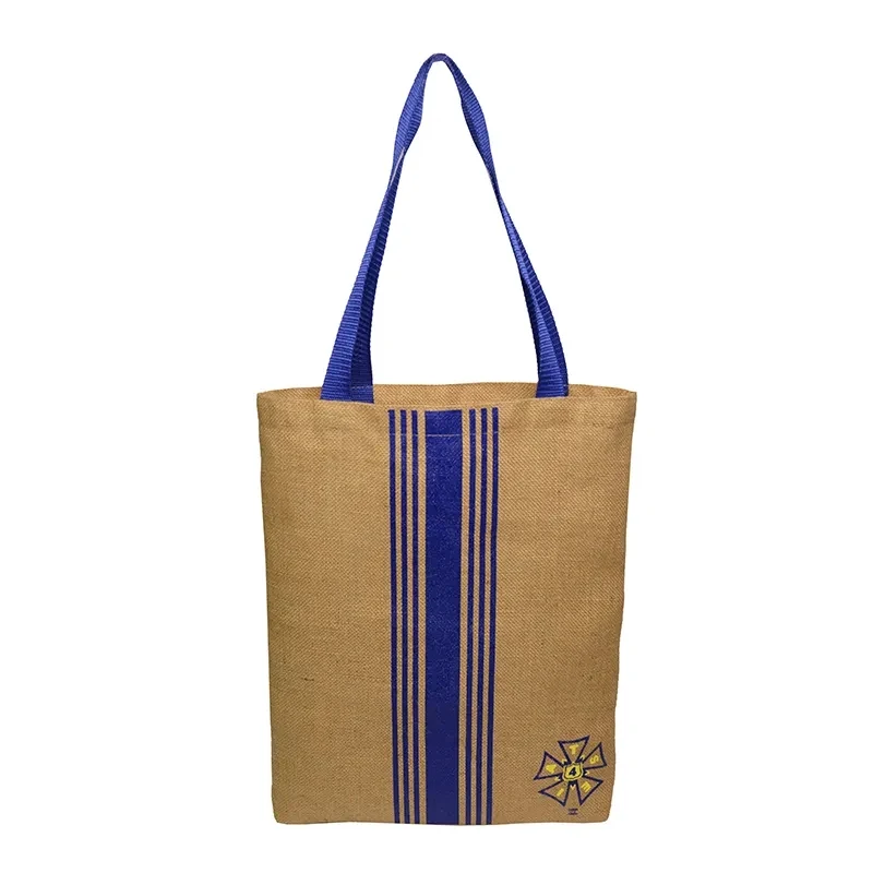 Burlap Magazine Tote Bag 1