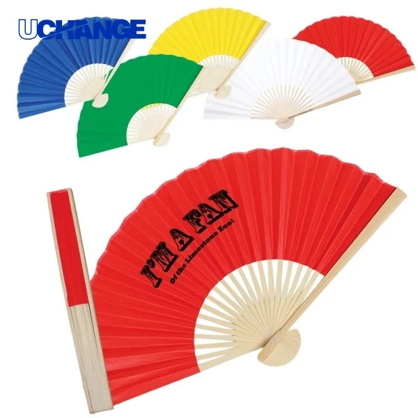 Bamboo Folding Fan Eco Hand Fan for Outdoor Events & Giveaways 1