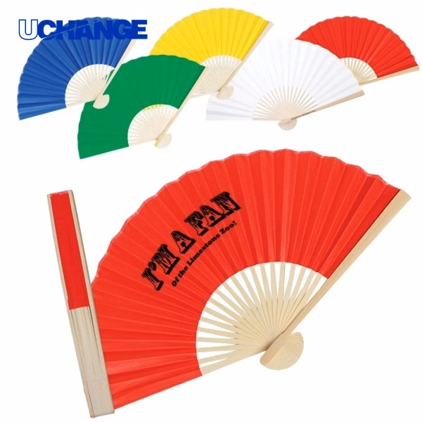 Bamboo Folding Fan Eco Hand Fan for Outdoor Events & Giveaways