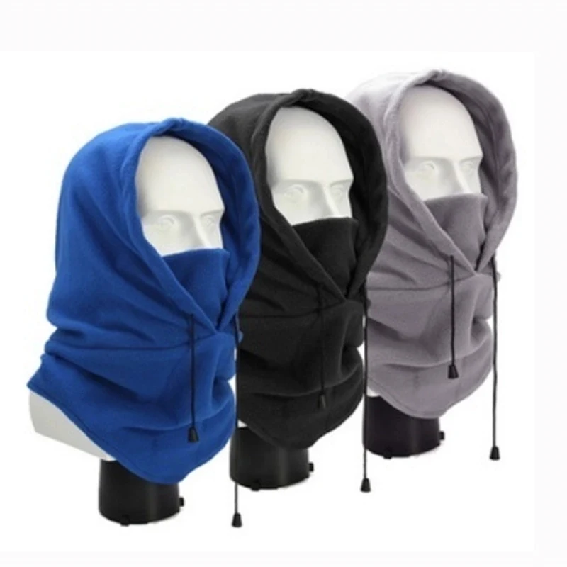 Multifunctional double layer polar fleece scarf mask 1