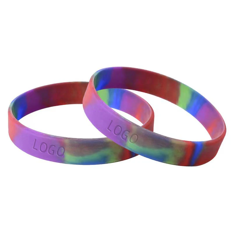 Debossed Camo Silicone Bracelets 1