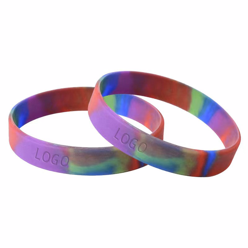 Debossed Camo Silicone Bracelets