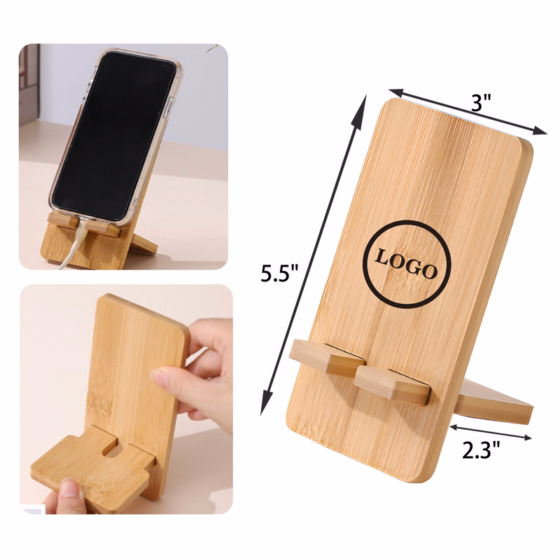 MOQ 50 PCS Sturdy Wooden Phone Holder