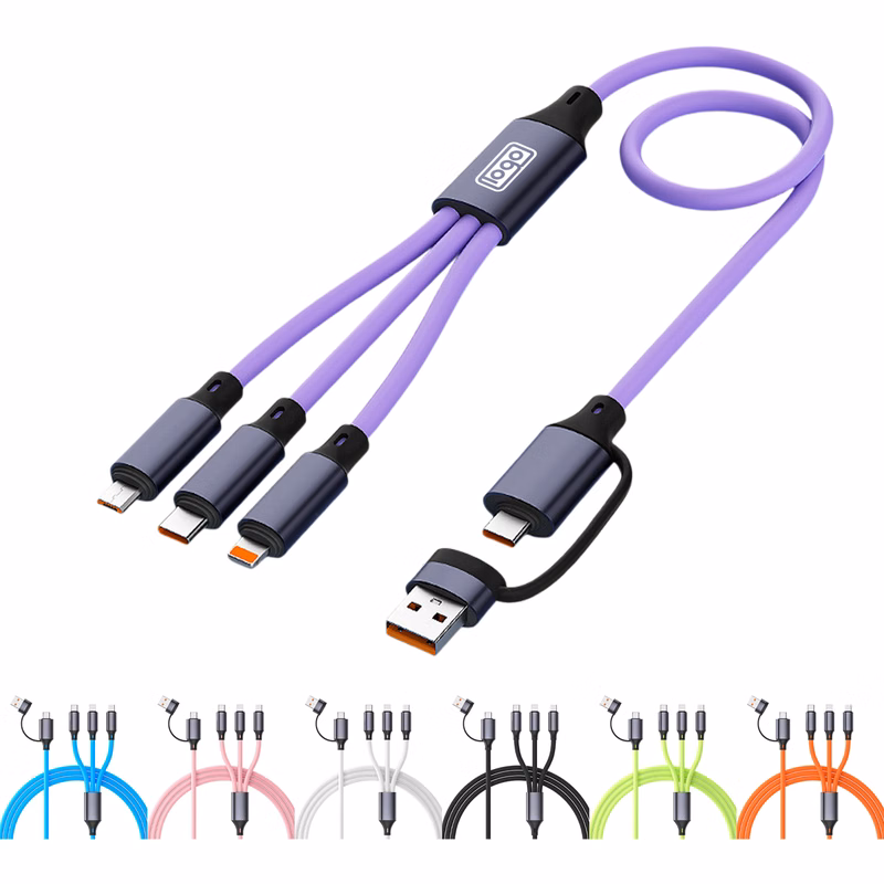 2-in-3 Silicone Fast Charging Cable