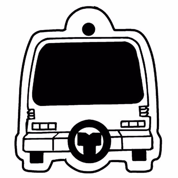Bus Back View Key Tag (Spot Color)
