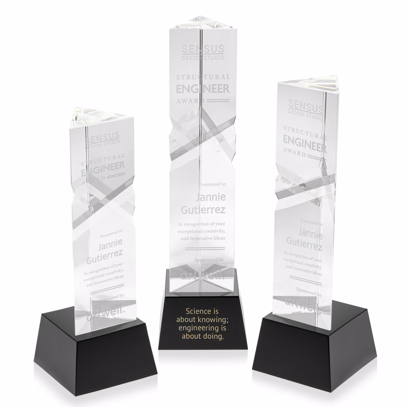 Oakham Award on Robson Base - Black