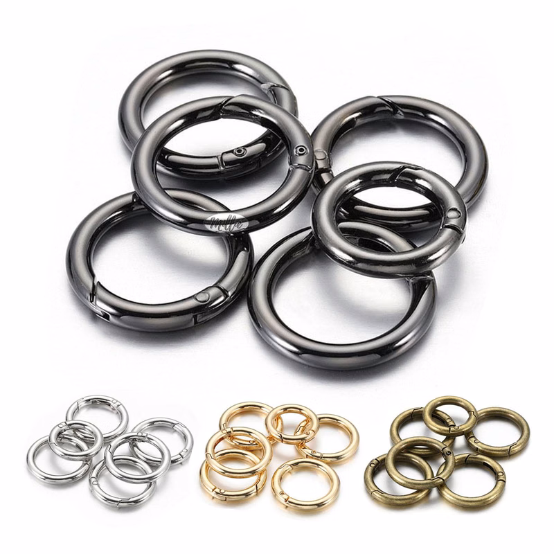 Key Ring Clips Round Carabiner Quick Release Keychain