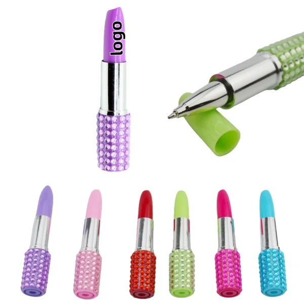 Sparkle Lipstick Design Pen, custom pen with logo imprint 1