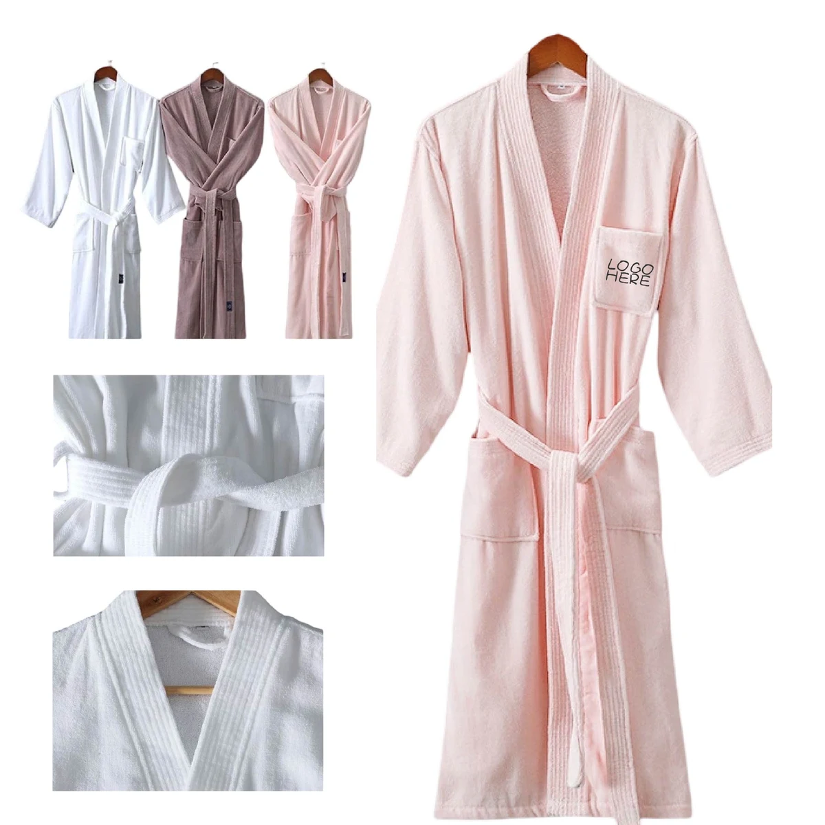 Cotton Soft Hoodie Robe 1
