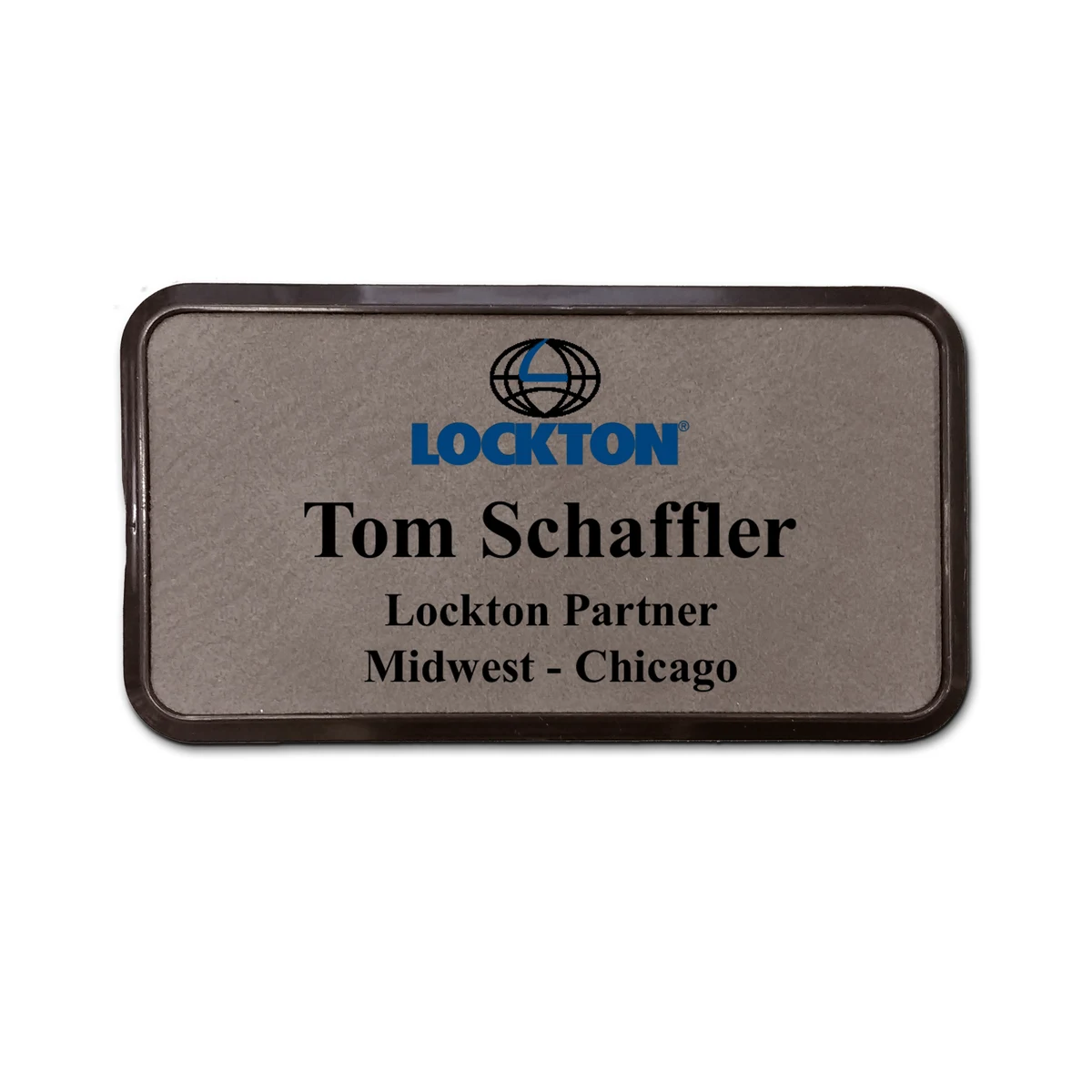 Leather Framed Badge 1.5" x 3" 1