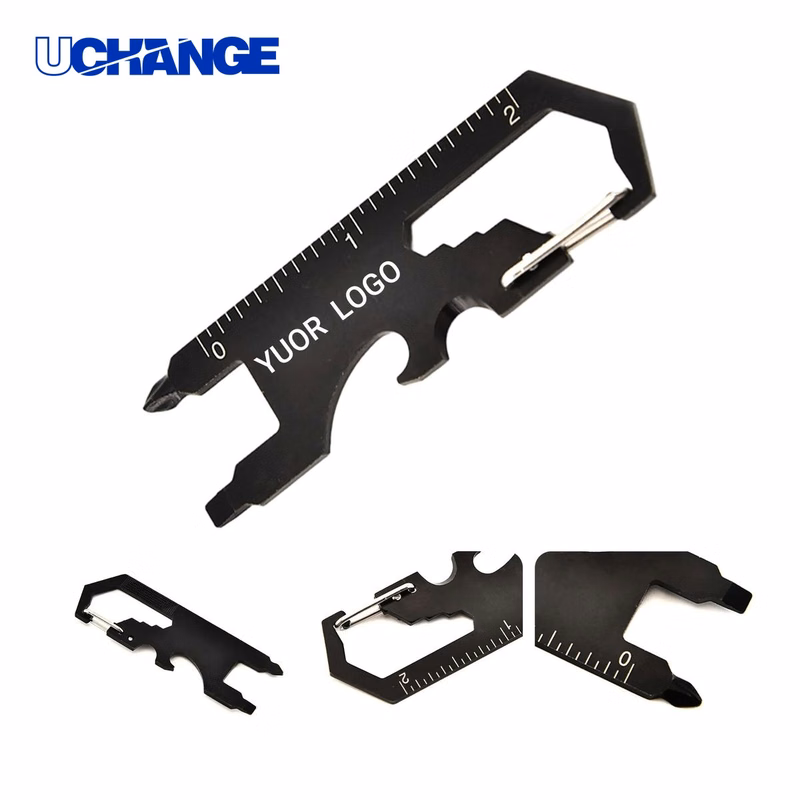 Stainless Steel Multi Tool Card Tool with Keychain Loop
