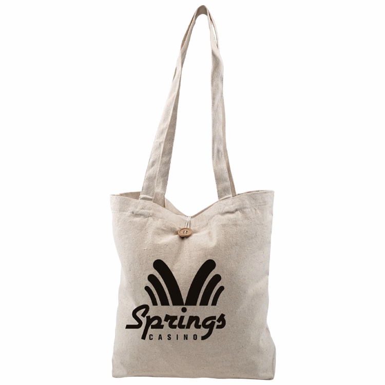 Super Sale- Natural Cotton Button Tote