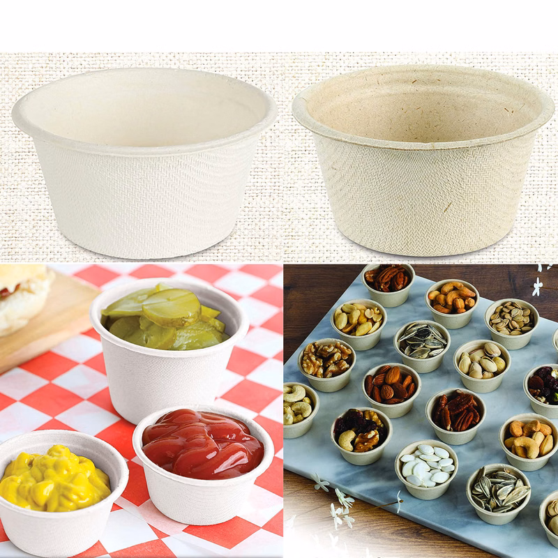 2 oz Disposable Bagasse Fiber Souffle Cups
