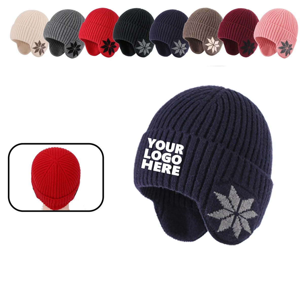 MOQ 20 PCS Knit Earflap Hat 1