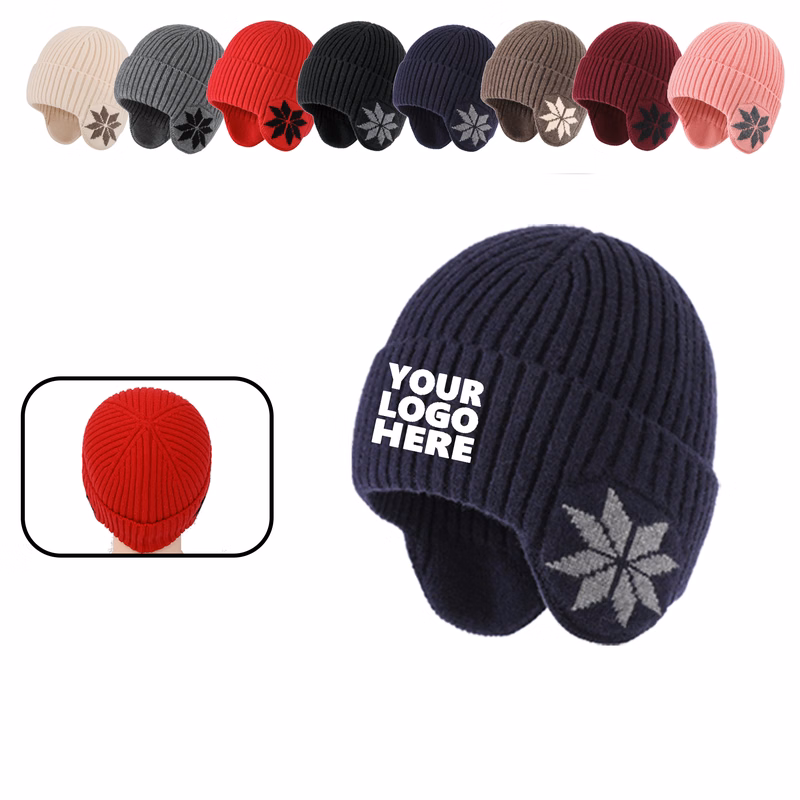 MOQ 20 PCS Knit Earflap Hat