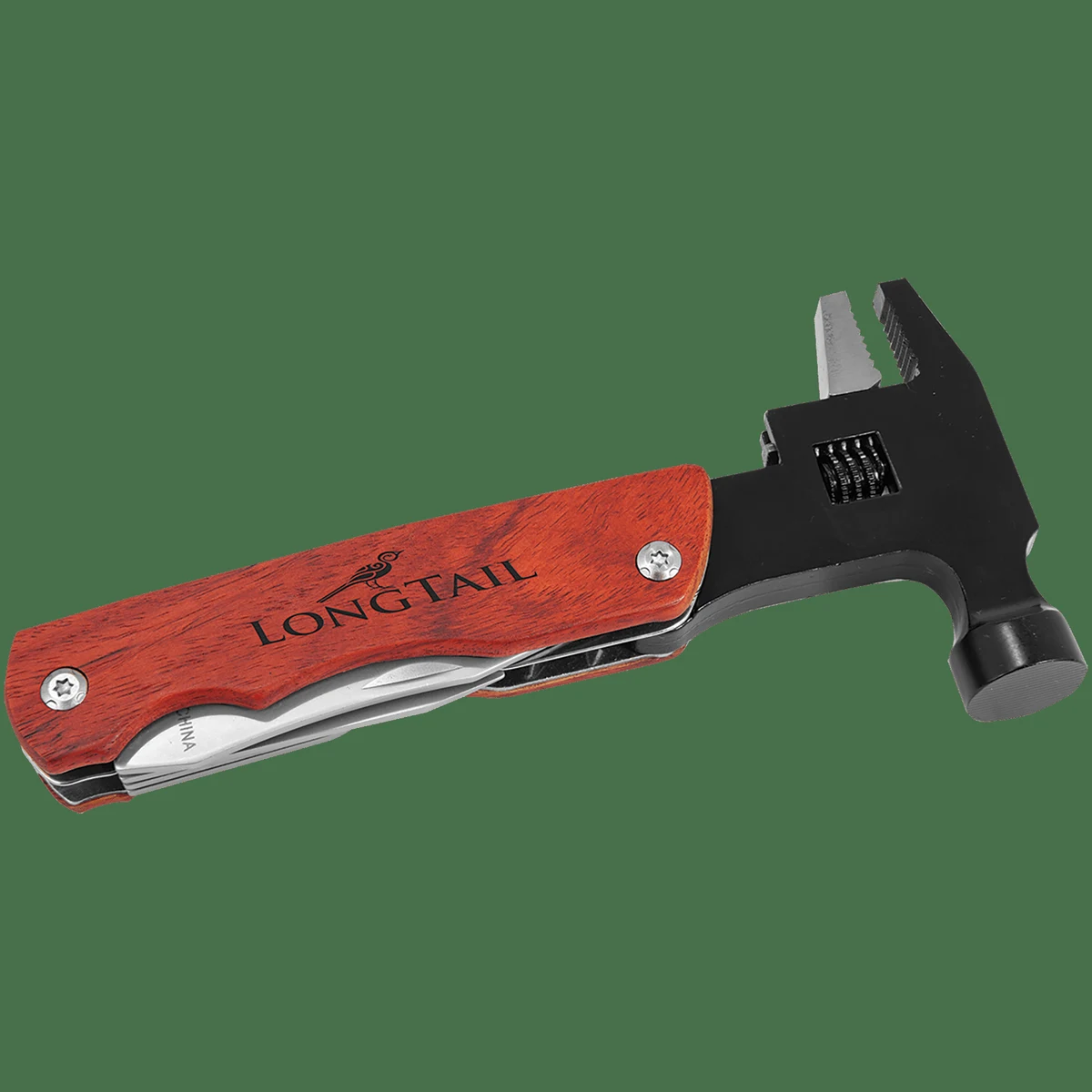 6 3/4" Rosewood Hammer Multi-Tool with Wood Handle/Pouch 1