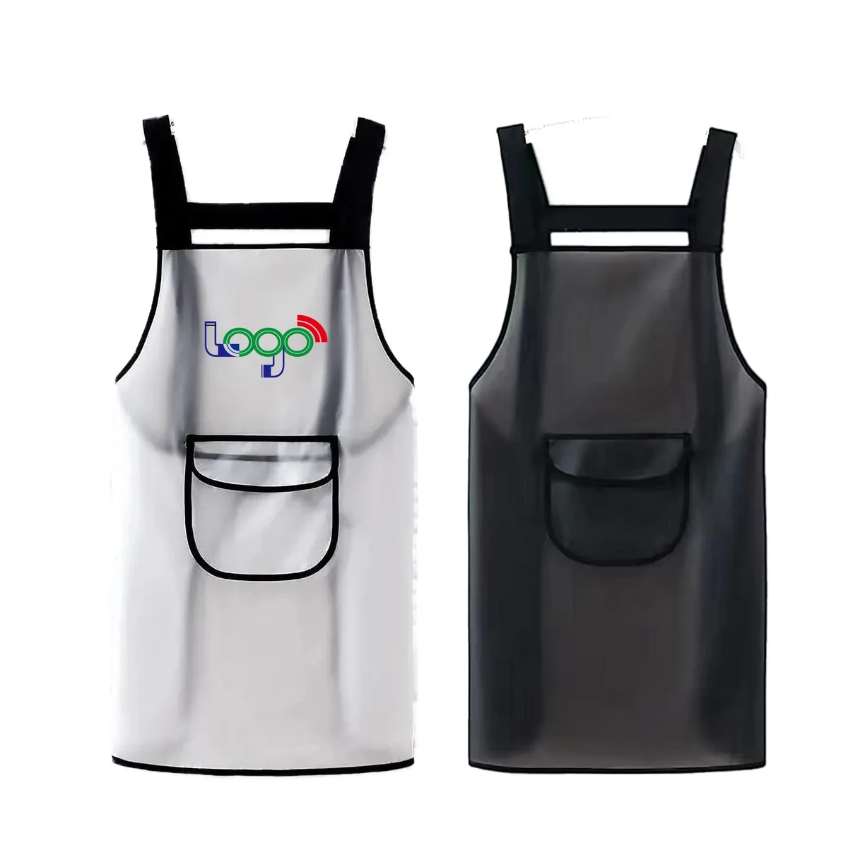 Clear Apron with Pockets Unisex Fit Chefs Stylists Food 1