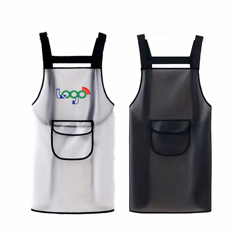 Clear Apron with Pockets Unisex Fit  Chefs Stylists Food