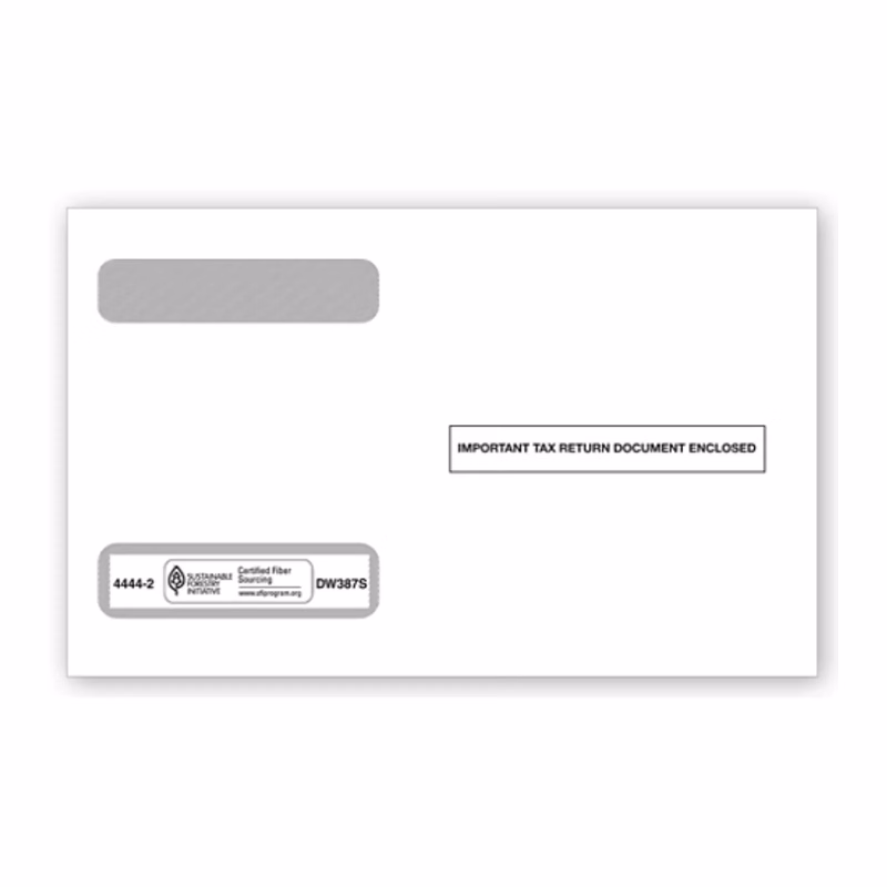 Double-Window Envelopes for W-2, Self-Seal - 25/Pk